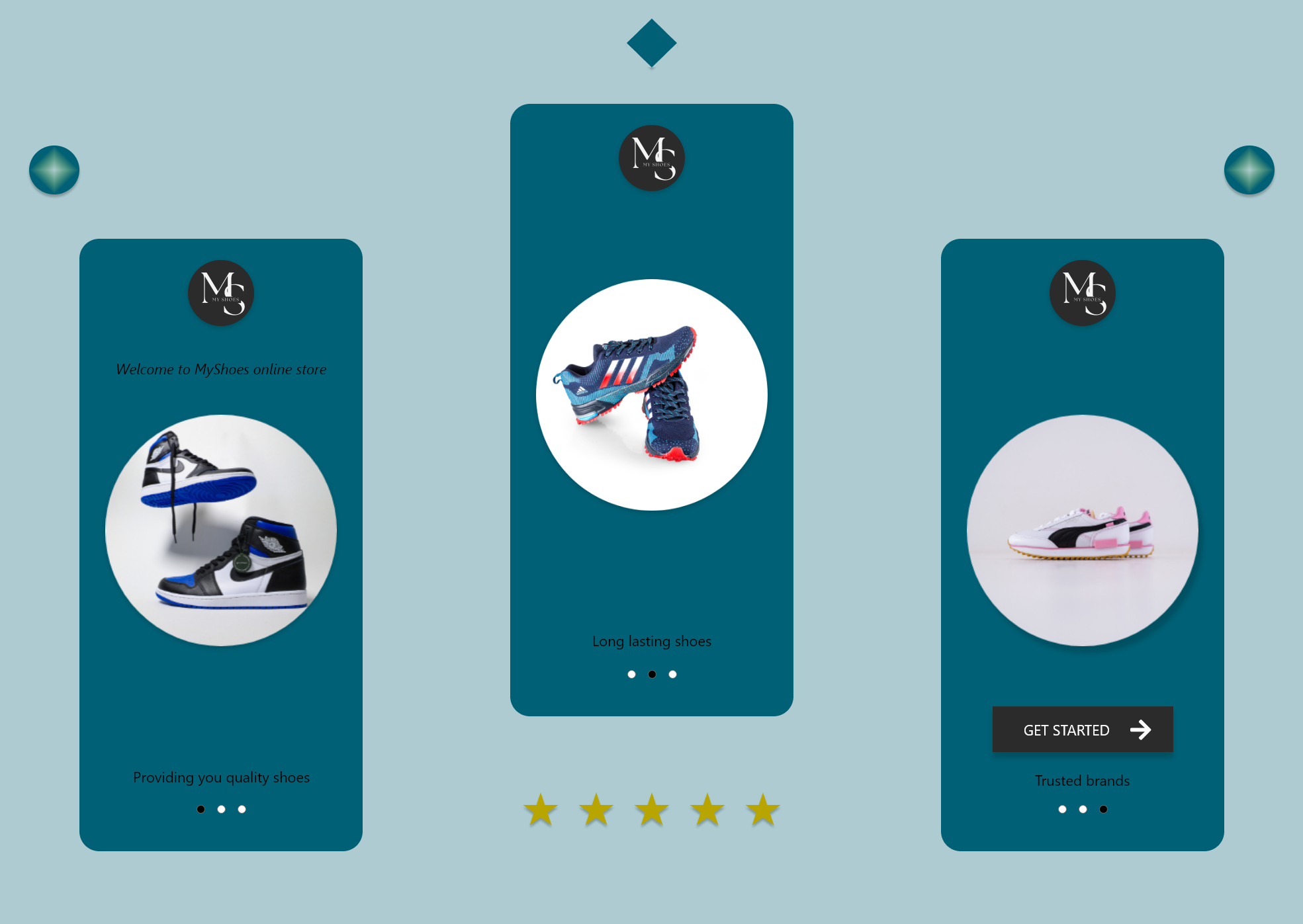 A photo highlighting a shoes website that i designed